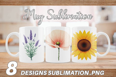 Mug Wrap Minimalist Florals Sublimation artnoy 