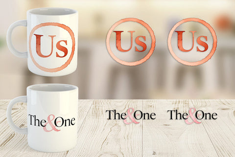 Mug Wrap Minimalist Romance Watercolor Sublimation artnoy 