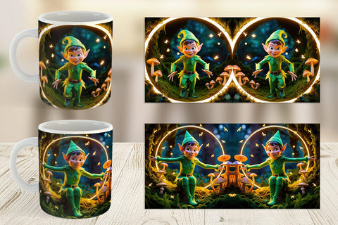 Mug Wrap Mischievous Elf Sublimation artnoy 