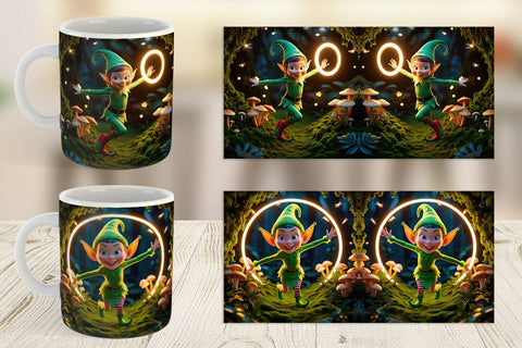 Mug Wrap Mischievous Elf Sublimation artnoy 