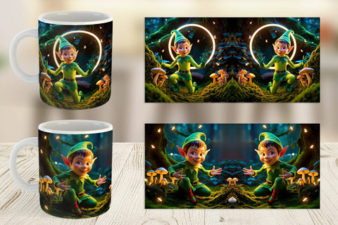 Mug Wrap Mischievous Elf Sublimation artnoy 