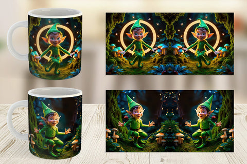 Mug Wrap Mischievous Elf Sublimation artnoy 