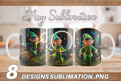 Mug Wrap Mischievous Elf Sublimation artnoy 