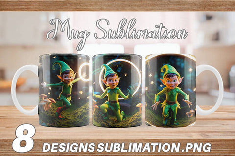 Mug Wrap Mischievous Elf Sublimation artnoy 