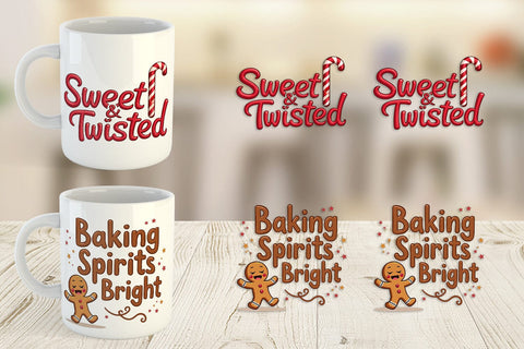 Mug Wrap Misfit Holiday Treats: Funny Foodie Quotes Sublimation artnoy 