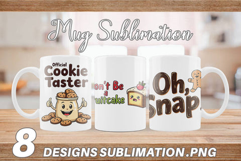Mug Wrap Misfit Holiday Treats: Funny Foodie Quotes Sublimation artnoy 