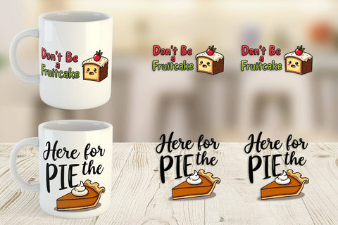 Mug Wrap Misfit Holiday Treats: Funny Foodie Quotes Sublimation artnoy 
