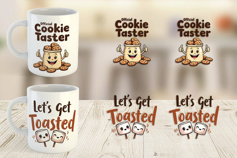 Mug Wrap Misfit Holiday Treats: Funny Foodie Quotes Sublimation artnoy 