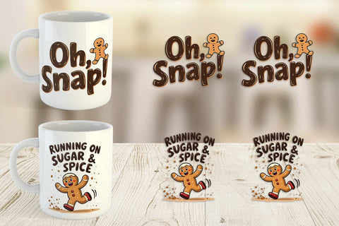 Mug Wrap Misfit Holiday Treats: Funny Foodie Quotes Sublimation artnoy 