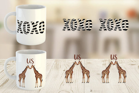 Mug Wrap Modern Jungle Heart Minimalist Valentine Quotes Sublimation artnoy 