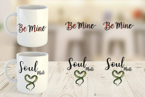 Mug Wrap Modern Jungle Heart Minimalist Valentine Quotes Sublimation artnoy 