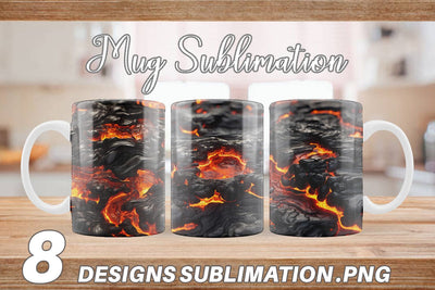 Mug Wrap Molten Lava Sublimation artnoy 