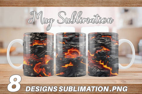 Mug Wrap Molten Lava Sublimation artnoy 