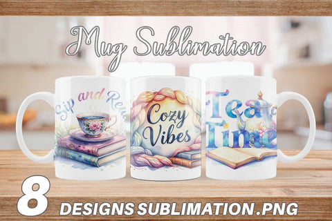 Mug Wrap Mom Reading Quotes Sublimation artnoy 