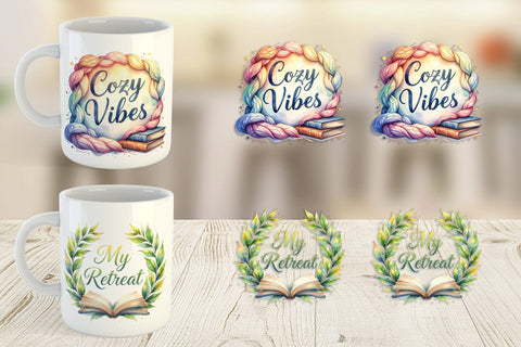 Mug Wrap Mom Reading Quotes Sublimation artnoy 