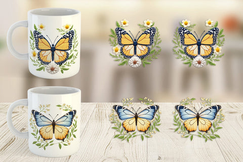 Mug Wrap Monarch Butterfly Sublimation artnoy 