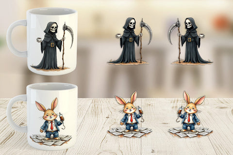 Mug Wrap Monday Morning Zombies Office Coffee Humor Sublimation artnoy 