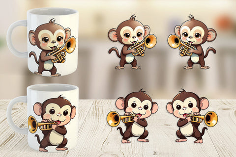 Mug Wrap Monkey New Year Sublimation artnoy 