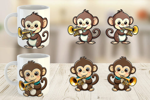 Mug Wrap Monkey New Year Sublimation artnoy 