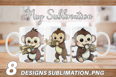 Mug Wrap Monkey New Year Sublimation artnoy 
