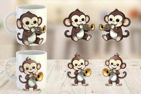 Mug Wrap Monkey New Year Sublimation artnoy 
