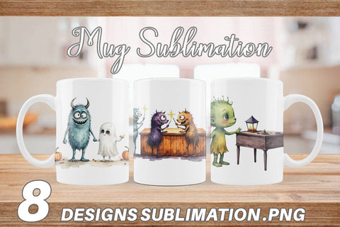 Mug Wrap Monster Night Market Sublimation artnoy 