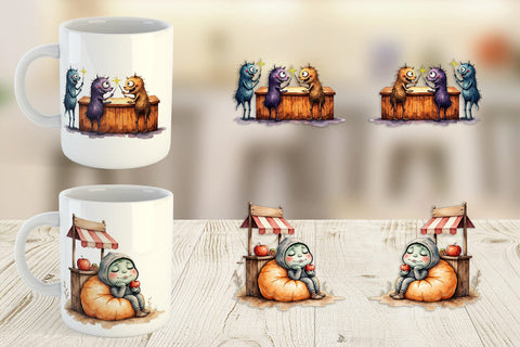 Mug Wrap Monster Night Market Sublimation artnoy 