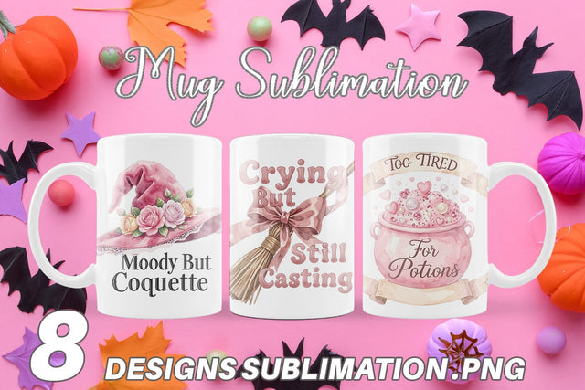 Mug Wrap Moody Coquette Spell Watercolor Sublimation artnoy 