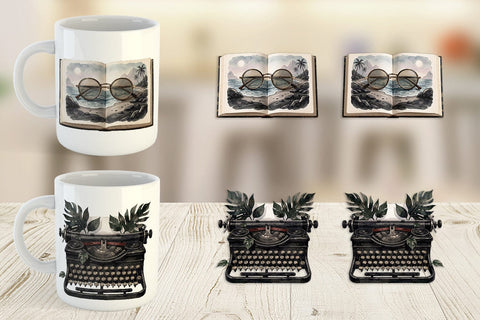 Mug Wrap Moody Dark Academia Beach Read Sublimation artnoy 