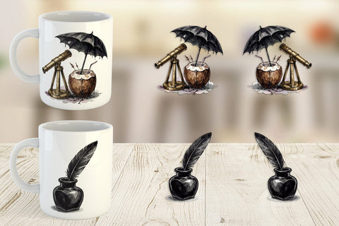 Mug Wrap Moody Dark Academia Beach Read Sublimation artnoy 
