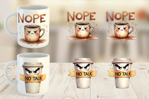 Mug Wrap Morning Grump Coffee Sarcastic Quotes Sublimation artnoy 