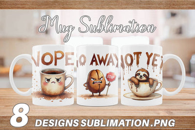 Mug Wrap Morning Grump Coffee Sarcastic Quotes Sublimation artnoy 