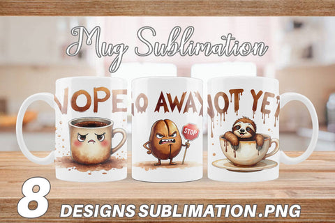 Mug Wrap Morning Grump Coffee Sarcastic Quotes Sublimation artnoy 