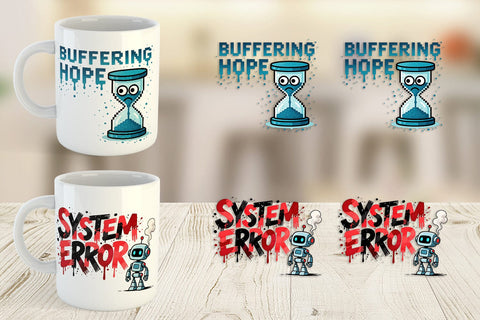 Mug Wrap Morning Resurrection Caffeinated Chaos Quotes Sublimation artnoy 