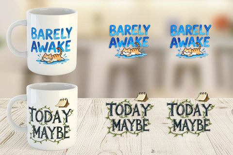 Mug Wrap Morning Resurrection Caffeinated Chaos Quotes Sublimation artnoy 