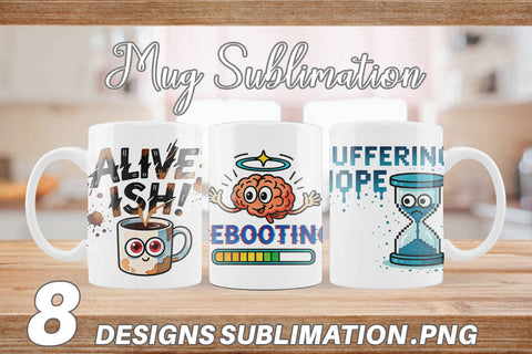 Mug Wrap Morning Resurrection Caffeinated Chaos Quotes Sublimation artnoy 