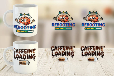 Mug Wrap Morning Resurrection Caffeinated Chaos Quotes Sublimation artnoy 