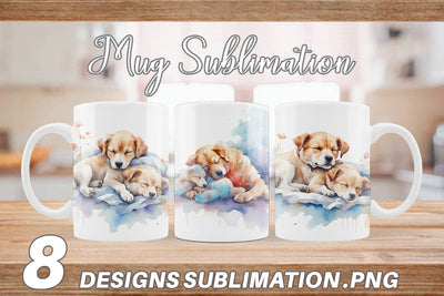 Mug Wrap Mother Day Dog Sleeping Sublimation artnoy 