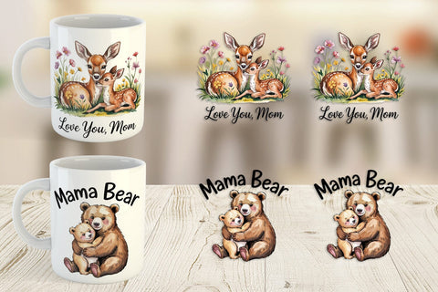 Mug Wrap Mother’s Day Animal Sublimation artnoy 