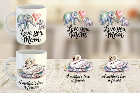 Mug Wrap Mother’s Day Animal Sublimation artnoy 