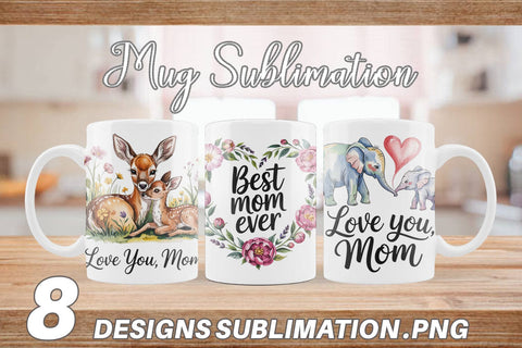 Mug Wrap Mother’s Day Animal Sublimation artnoy 