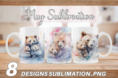 Mug Wrap Mothers Day Bear Sublimation artnoy 
