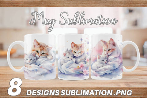 Mug Wrap Mothers Day Cat Sublimation artnoy 