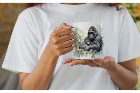 Mug Wrap Mothers Day Gorilla Sublimation artnoy 