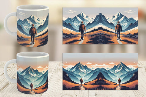Mug Wrap Mountain Sublimation artnoy 