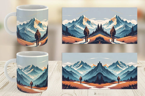 Mug Wrap Mountain Sublimation artnoy 