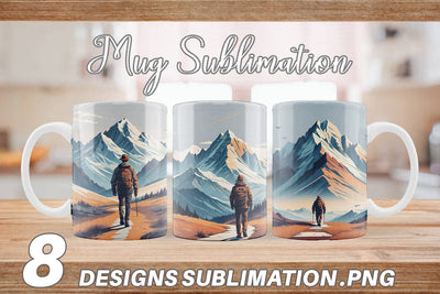 Mug Wrap Mountain Sublimation artnoy 