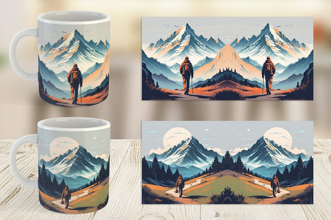 Mug Wrap Mountain Sublimation artnoy 