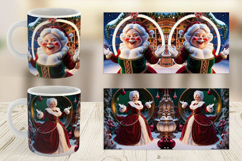 Mug Wrap Mrs. Santa Claus Sublimation artnoy 