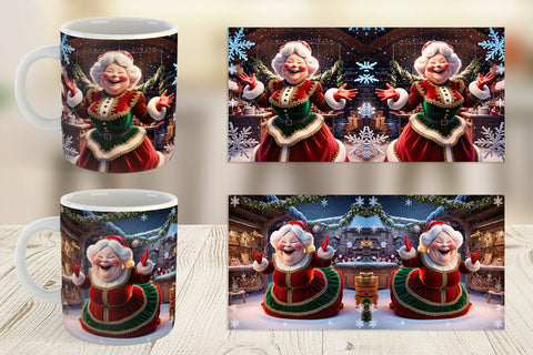 Mug Wrap Mrs. Santa Claus Sublimation artnoy 